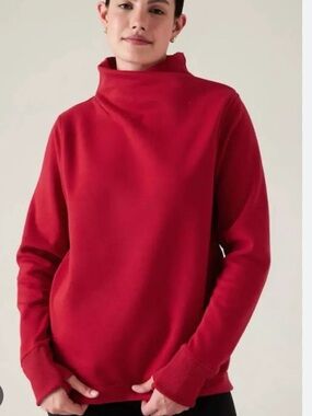 EUC Athleta Cozy Karma Twist Neck Sweater! Size small! Red